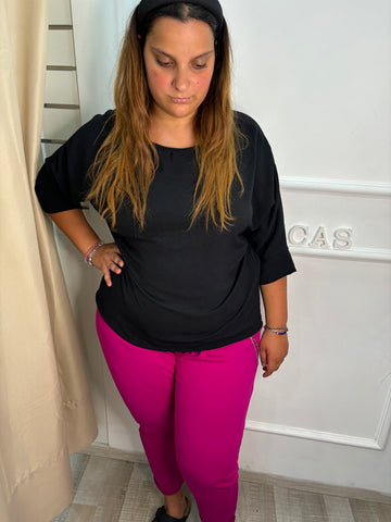 PANTALONE CURVY FUCSIA CON CATENA